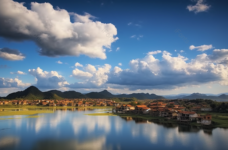 实拍大自然下的湿地区域风景,高清,摄影图,摄影图片,图片大全,摄影图免费下载